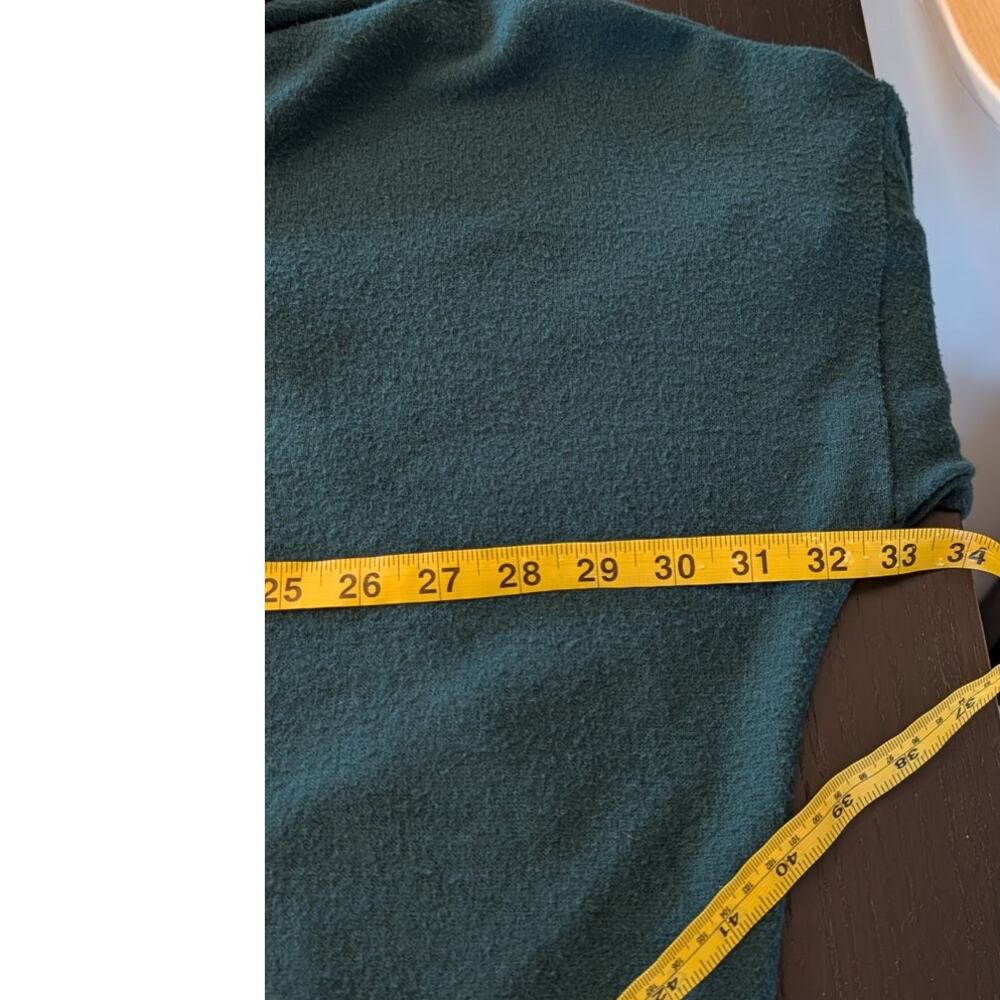 Caslon Deep Teal Brushed Knit Cowl Neck Tunic Sweater 3X Plus Size Cozy - Picture 6 of 8